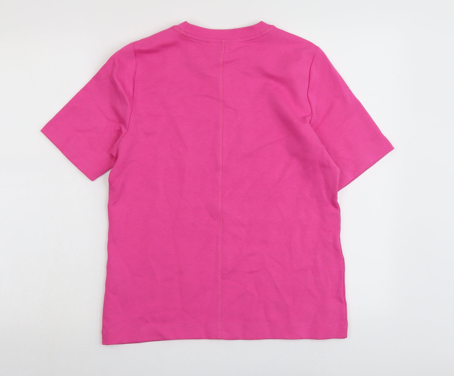 Autograph Womens Pink Cotton Basic T-Shirt Size 10 Round Neck