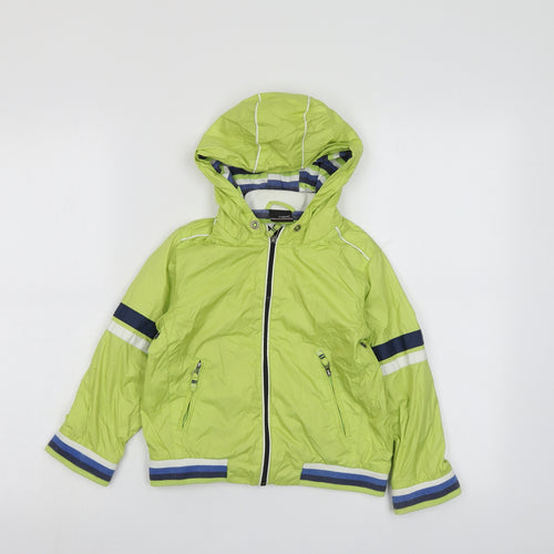 NEXT Boys Green Striped Jacket Size 4-5 Years Zip
