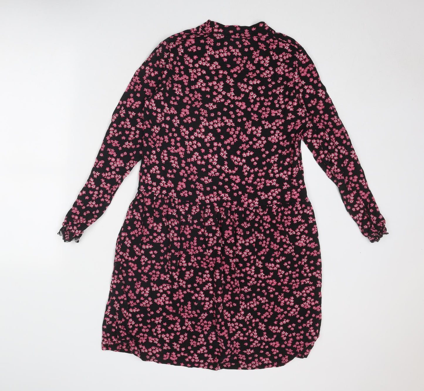 Warehouse Womens Multicoloured Floral Viscose A-Line Size 12 Round Neck Pullover