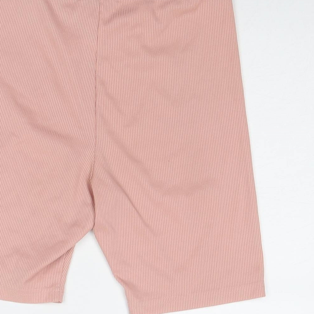 Boux Avenue Womens Pink Polyester Sweat Shorts Size 8 Regular Pull On - Ribbed