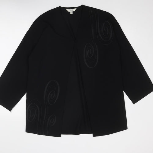 NEXT Womens Black Polyester Kimono Blouse Size S V-Neck