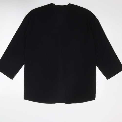 NEXT Womens Black Polyester Kimono Blouse Size S V-Neck