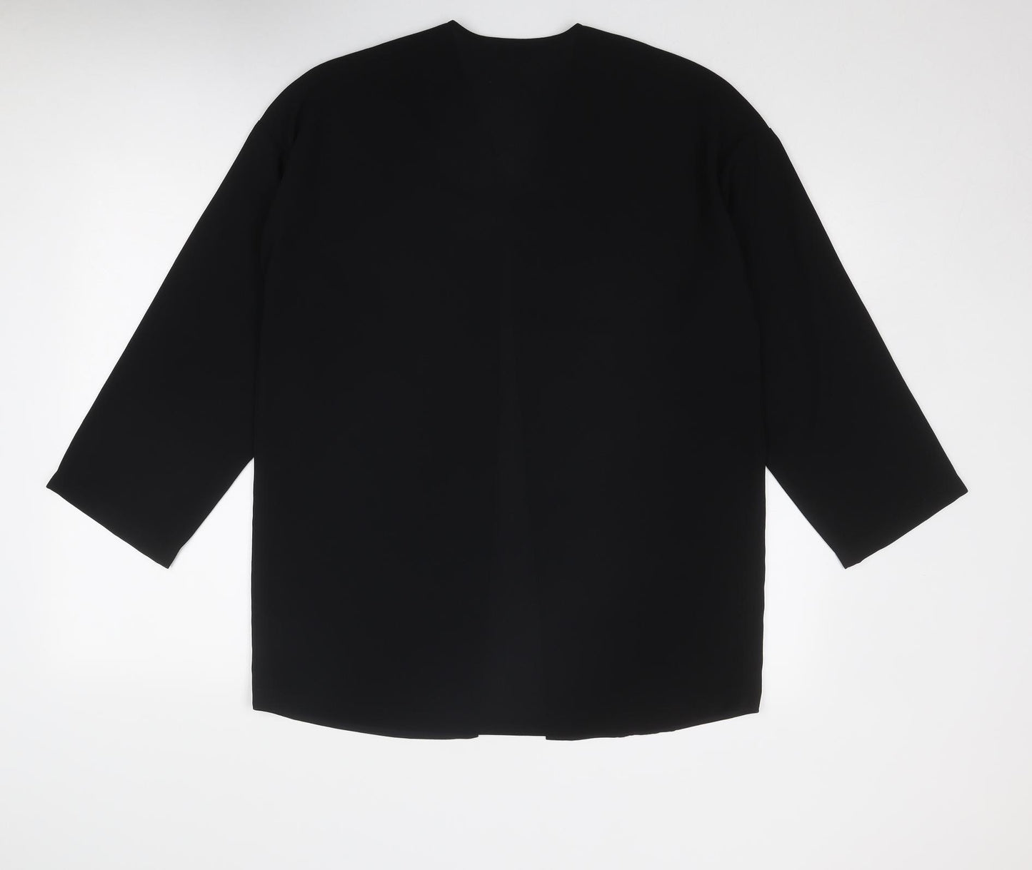 NEXT Womens Black Polyester Kimono Blouse Size S V-Neck