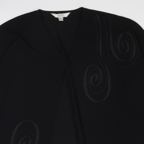 NEXT Womens Black Polyester Kimono Blouse Size S V-Neck