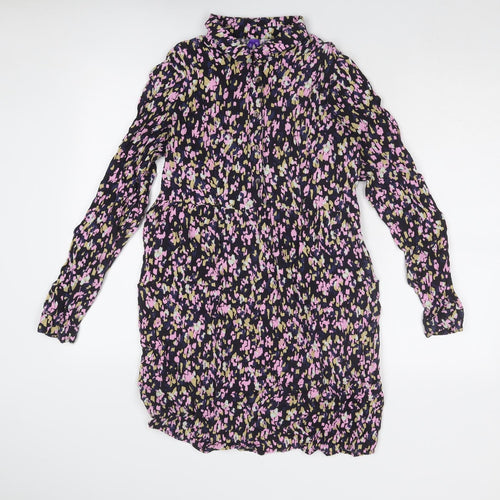 Seraphine Womens Multicoloured Animal Print Viscose Shirt Dress Size 10 Collared Button