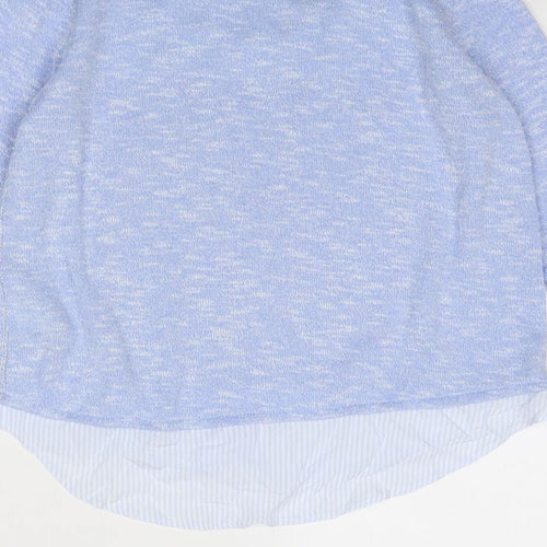 H&M Girls Blue Round Neck Viscose Pullover Jumper Size 11-12 Years Pullover