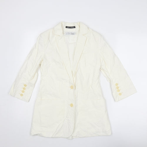 Bolongaro Trevor Womens Ivory Cotton Jacket Blazer Size S