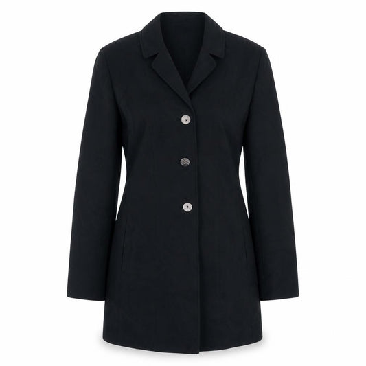 Front view of Linea women’s grey jacket blazer, size UK 10, button
