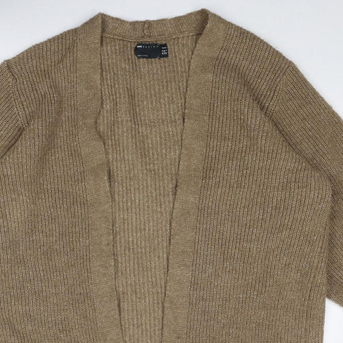 ASOS Womens Brown V-Neck Acrylic Cardigan Jumper Size 12