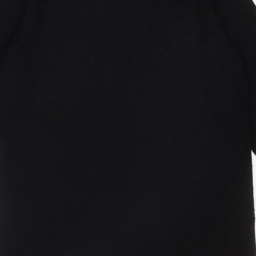 Marks and Spencer Womens Black Boat Neck Acrylic Pullover Jumper Size 10 - Embellished