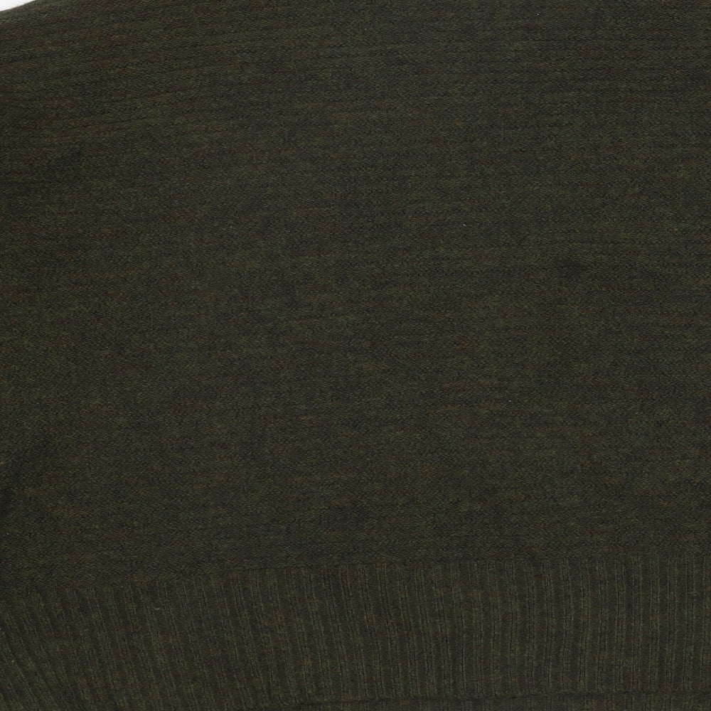 Warehouse Womens Green High Neck Acrylic Pullover Jumper Size 14