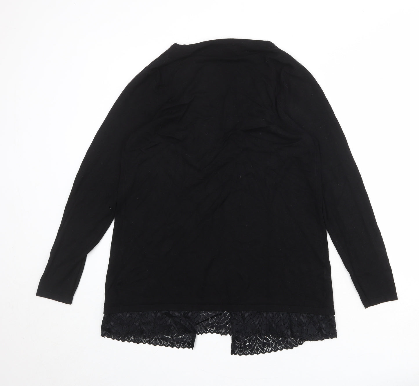 Savoir Womens Black V-Neck Viscose Cardigan Jumper Size 14