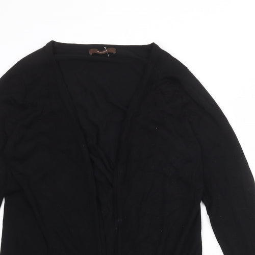 Savoir Womens Black V-Neck Viscose Cardigan Jumper Size 14