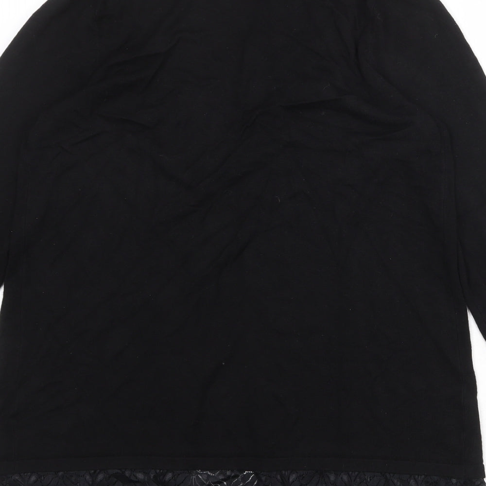 Savoir Womens Black V-Neck Viscose Cardigan Jumper Size 14
