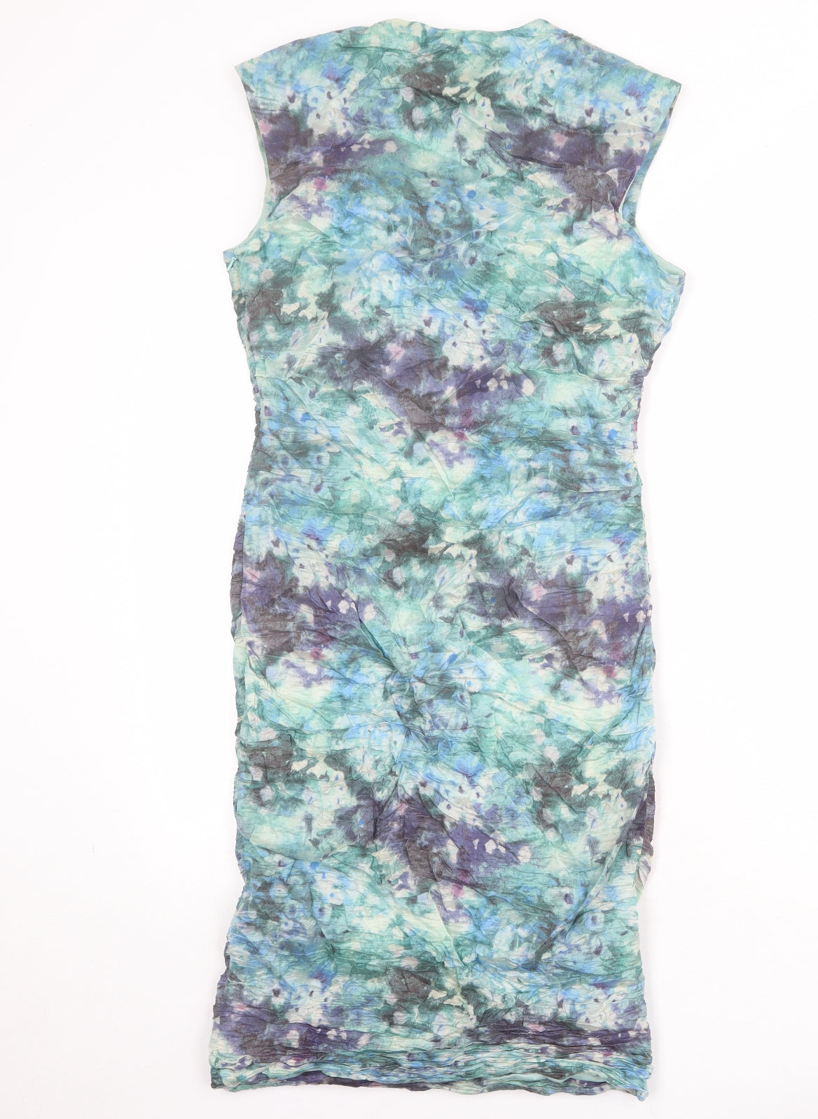 Phase Eight Womens Multicoloured Geometric Polyester Pencil Dress Size 14 Square Neck Zip