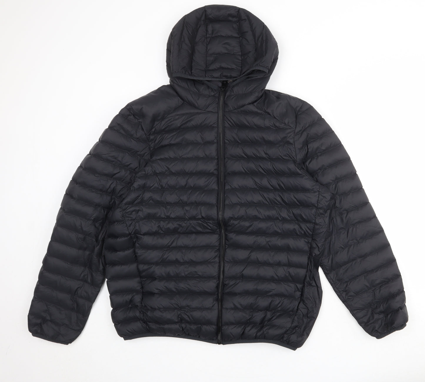 Marks and Spencer Mens Black Quilted Jacket Size XL Zip