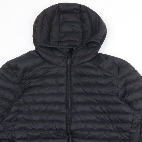 Marks and Spencer Mens Black Quilted Jacket Size XL Zip
