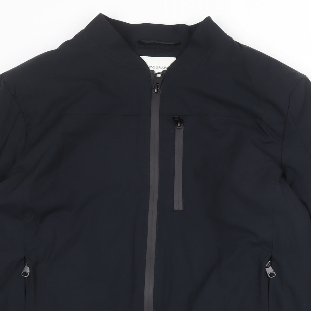 Autograph Mens Black Jacket Size L Zip