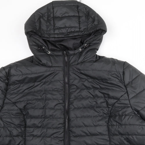Sheego Womens Black Quilted Jacket Size 26 Zip