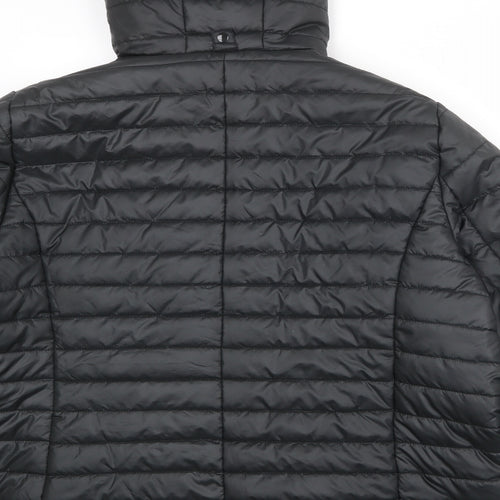 Sheego Womens Black Quilted Jacket Size 26 Zip