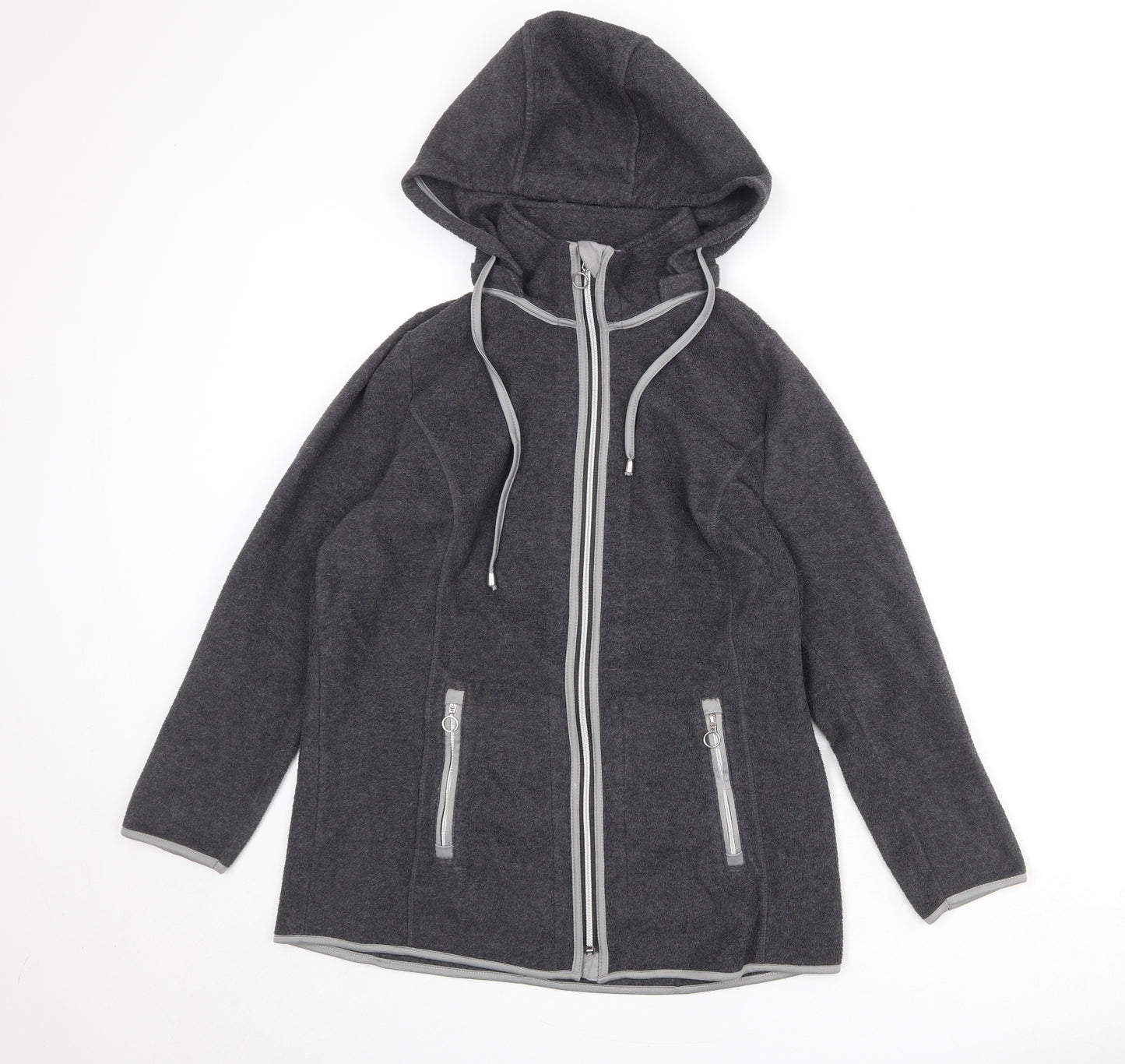 Collection L Womens Grey Jacket Size 16 Zip