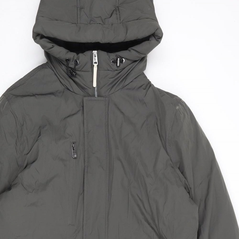Autograph Mens Grey Jacket Size L Zip