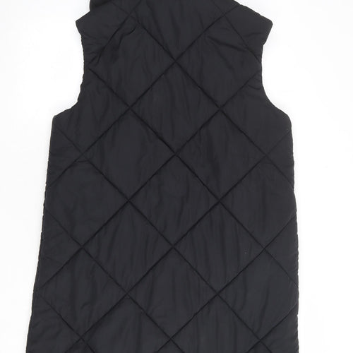 Marks and Spencer Womens Black Gilet Coat Size 16 Zip