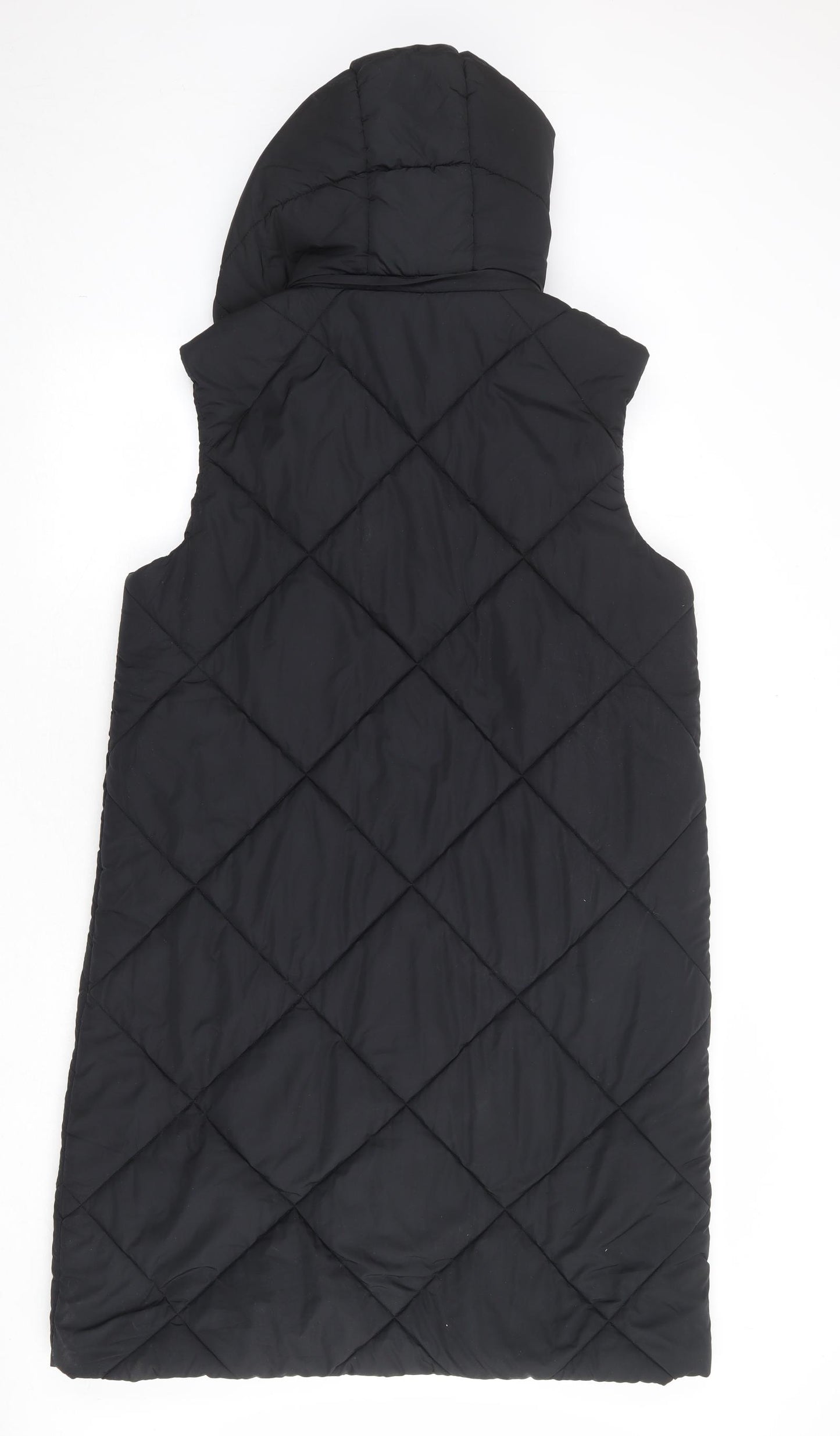 Marks and Spencer Womens Black Gilet Coat Size 16 Zip