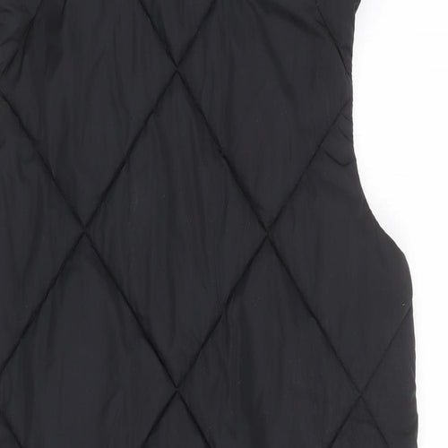Marks and Spencer Womens Black Gilet Coat Size 16 Zip