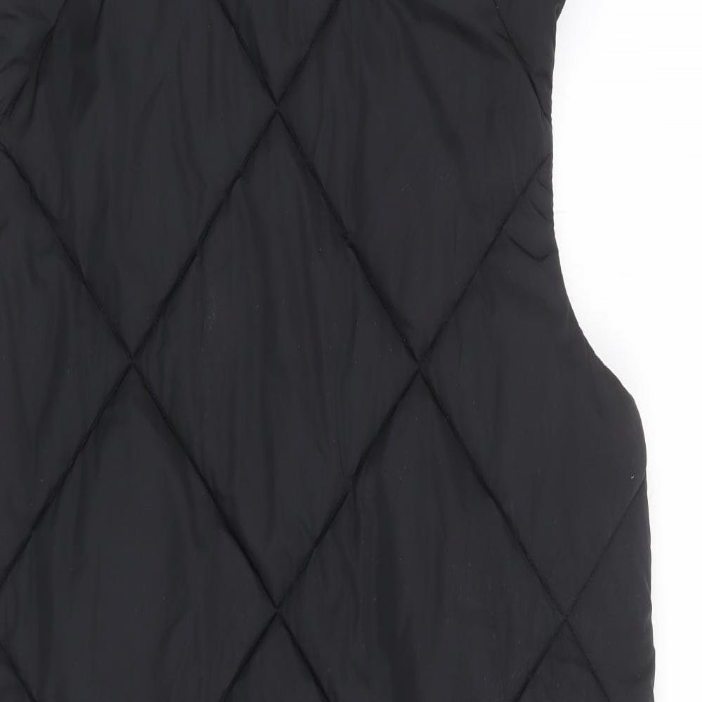 Marks and Spencer Womens Black Gilet Coat Size 16 Zip