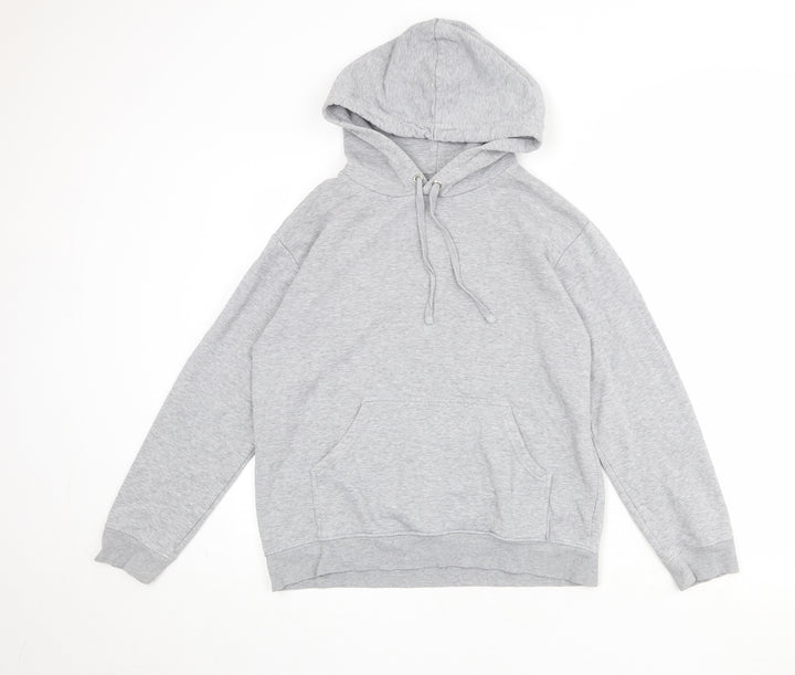 H&M Womens Grey Cotton Pullover Hoodie Size S Pullover