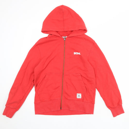 Scene Womens Red Polyester Full Zip Hoodie Size XS Zip