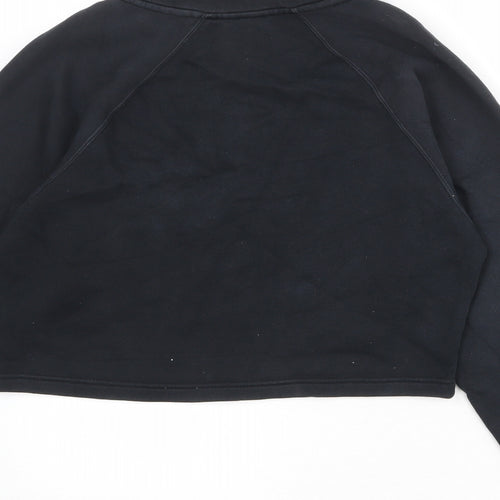 Nike Womens Black Polyester Pullover Sweatshirt Size XS Zip