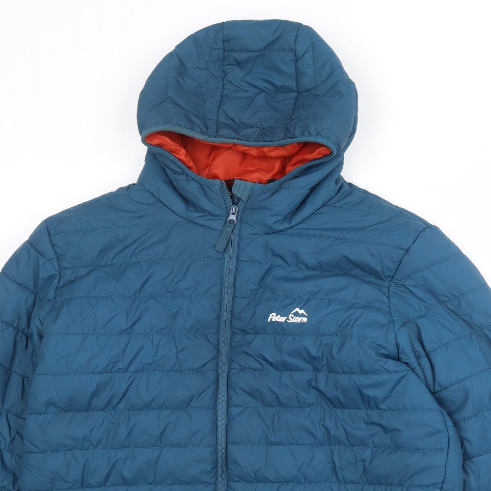 Peter Storm Mens Blue Quilted Jacket Size M Zip