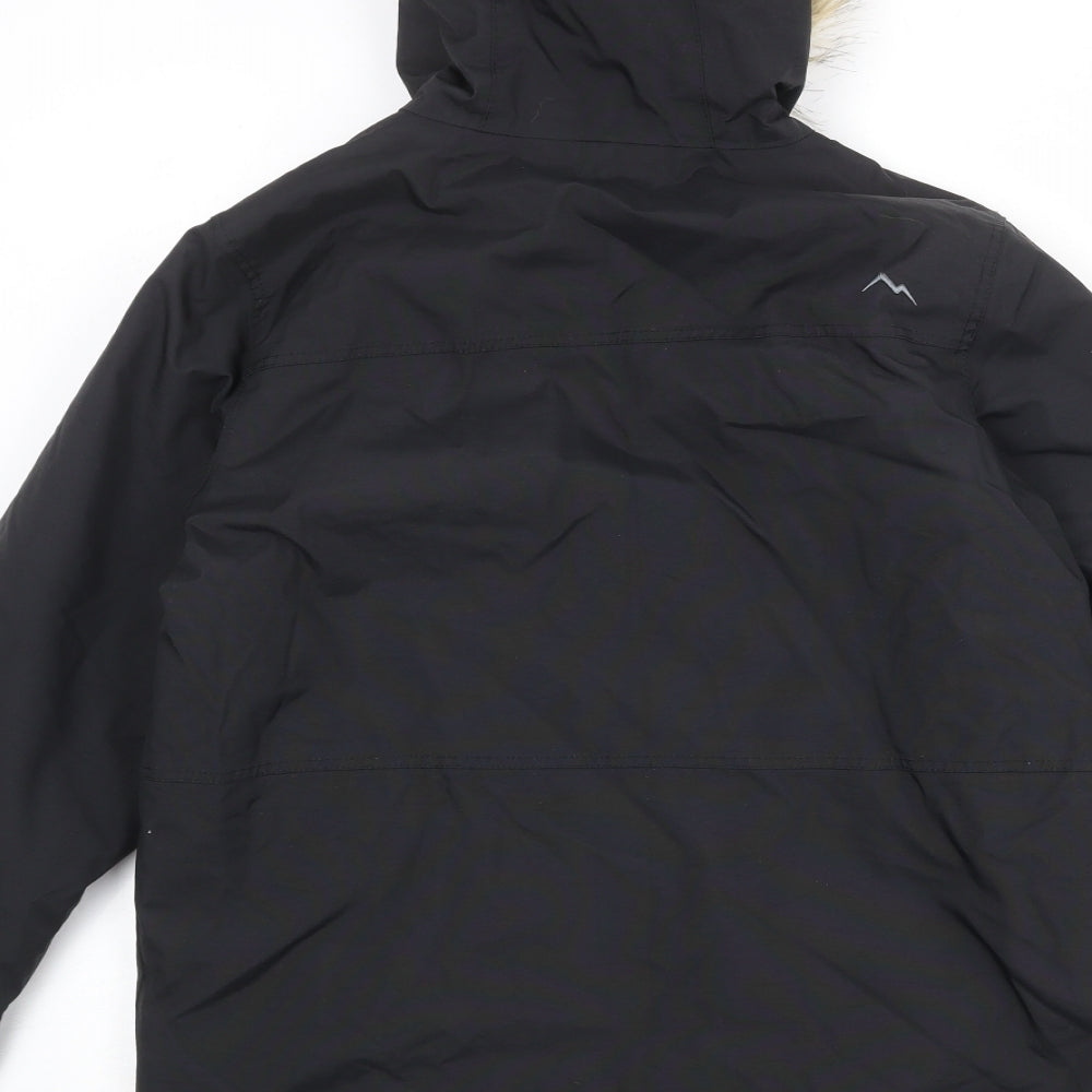 Peter Storm Boys Black Windbreaker Jacket Size 11-12 Years Zip