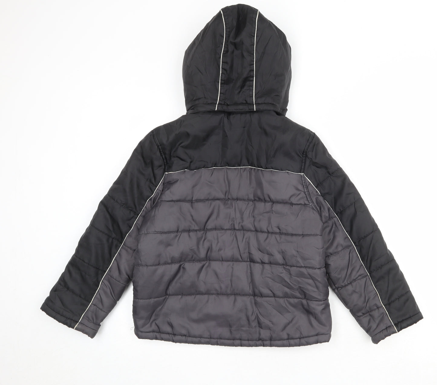Ladybird Boys Black Quilted Jacket Size 10-11 Years Zip