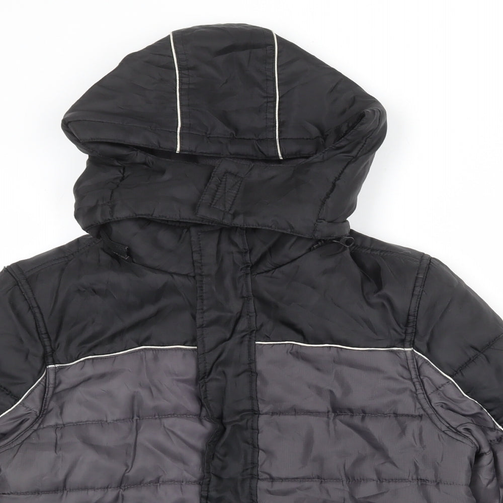 Ladybird Boys Black Quilted Jacket Size 10-11 Years Zip
