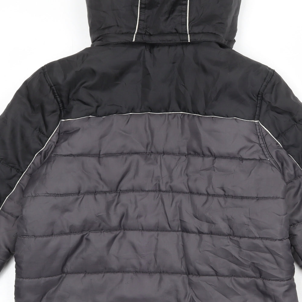 Ladybird Boys Black Quilted Jacket Size 10-11 Years Zip