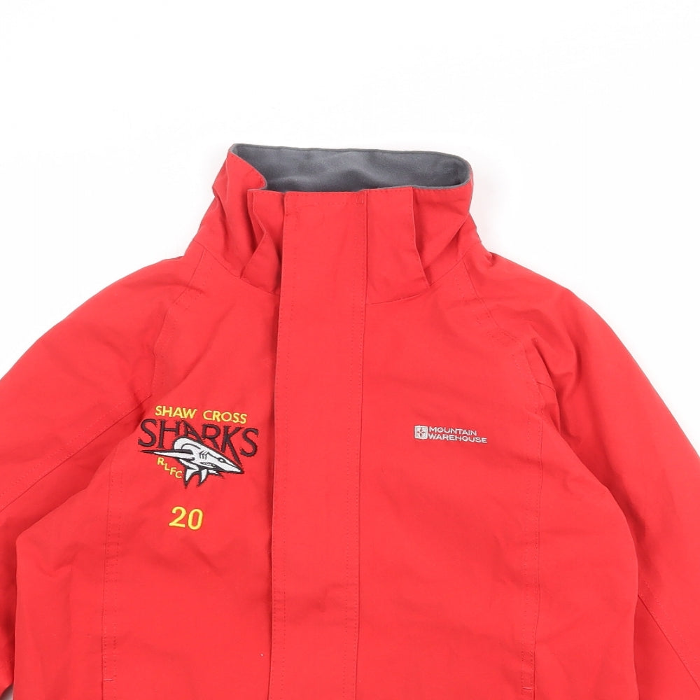 Mountain Warehouse Boys Red Jacket Size 7-8 Years Zip