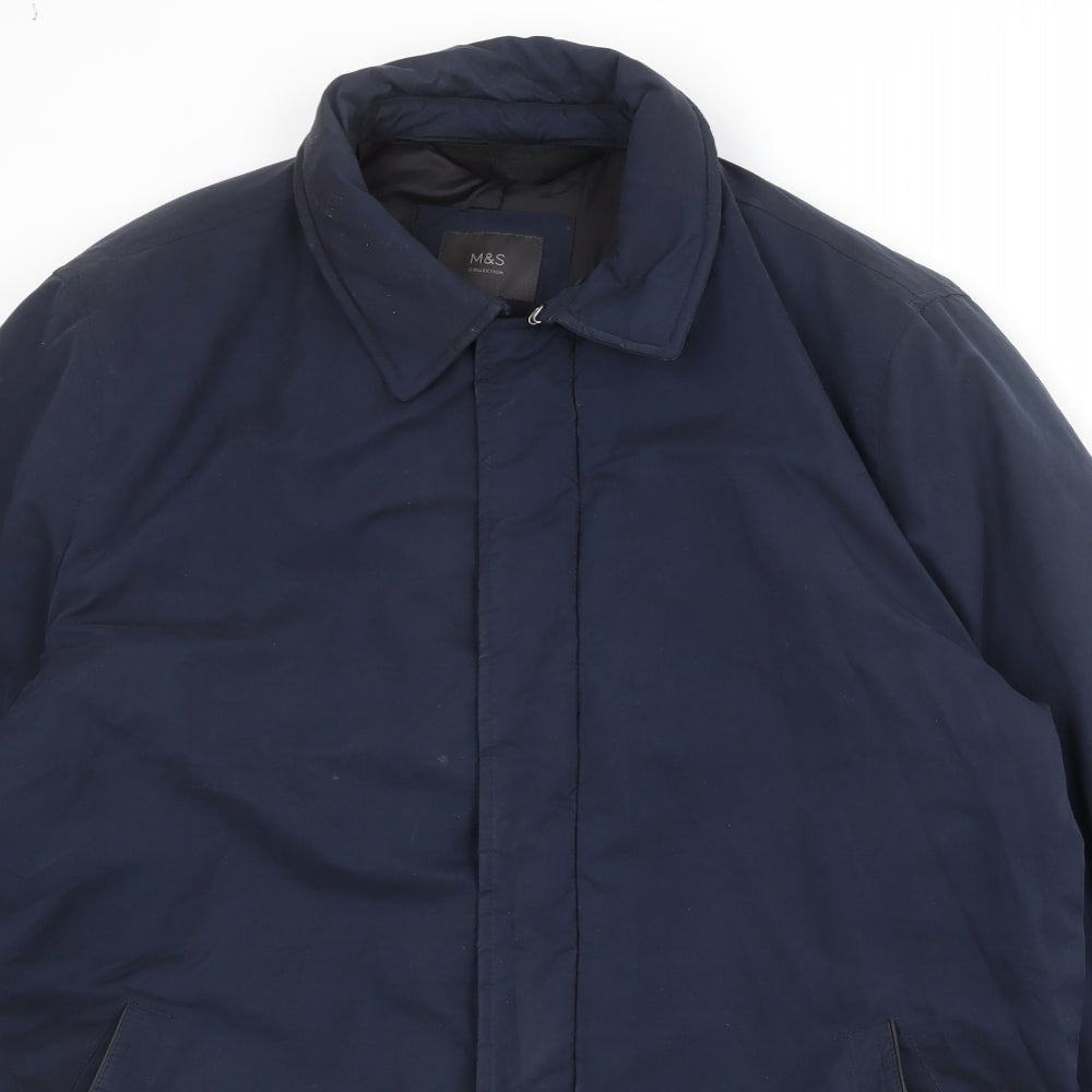 Marks and Spencer Mens Blue Jacket Size XL Zip