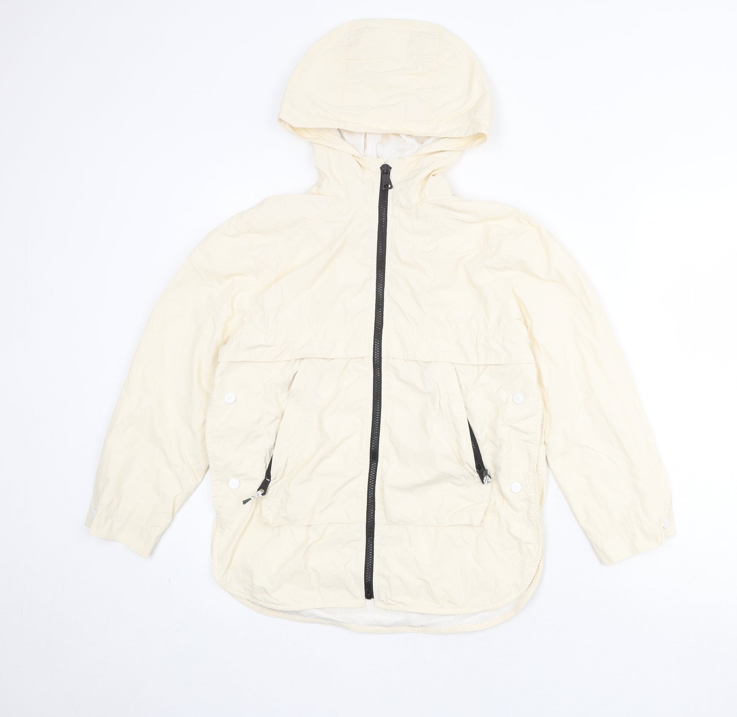 Zara Girls Beige Jacket Size 9 Years Zip