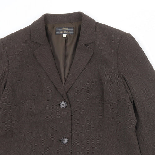 Marks and Spencer Womens Brown Polyester Jacket Blazer Size 14