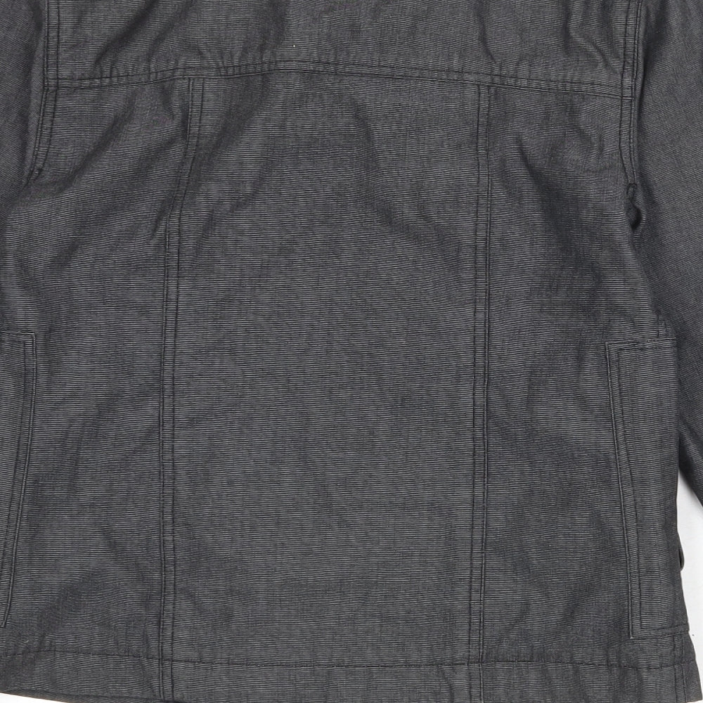 Topman Mens Grey Pea Coat Coat Size XS Button