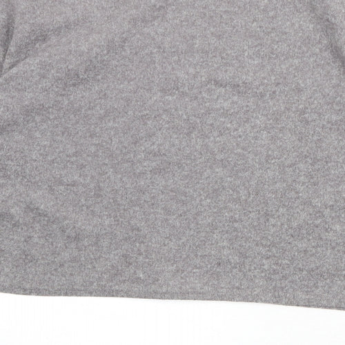 New Look Womens Grey Polyester Pullover Sweatshirt Size S Pullover - Flower Detail