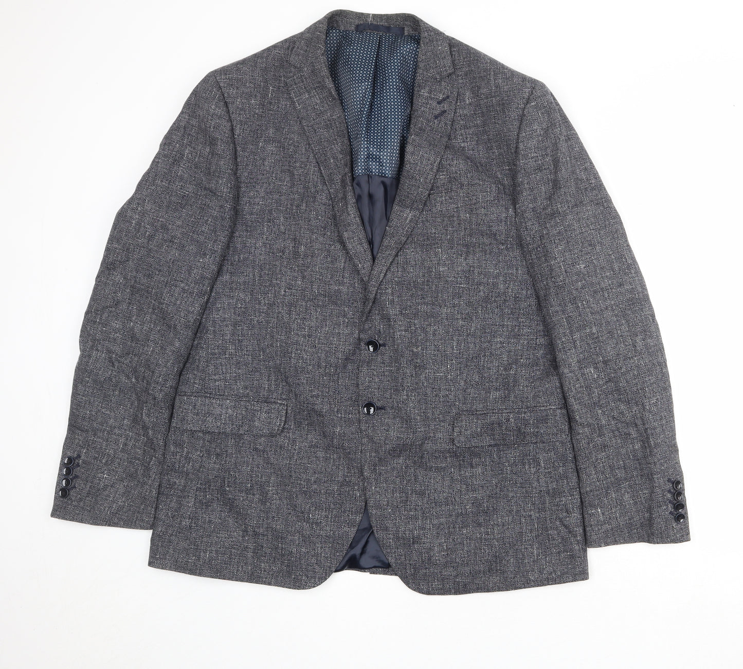 Autograph Mens Grey Cotton Jacket Blazer Size 44 Regular