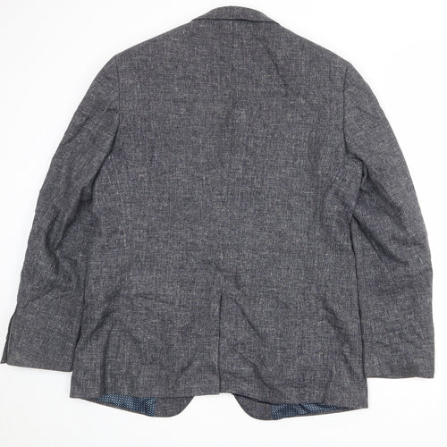 Autograph Mens Grey Cotton Jacket Blazer Size 44 Regular