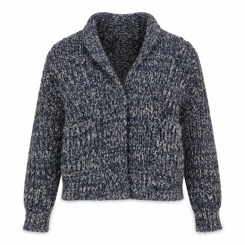 New Look Womens Blue Collared Acrylic Cardigan Jumper Size 10