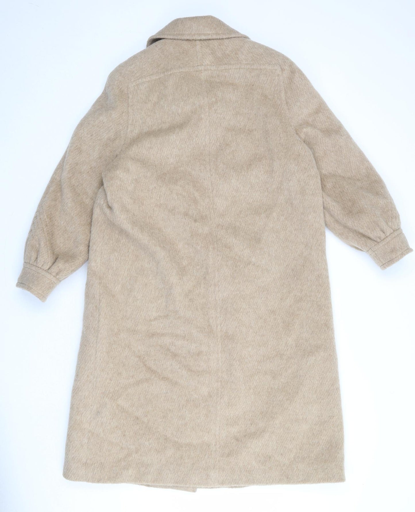 Eastex Womens Beige Overcoat Coat Size 14 Button