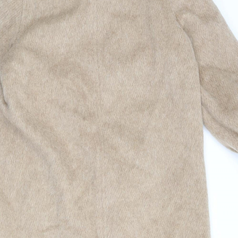 Eastex Womens Beige Overcoat Coat Size 14 Button