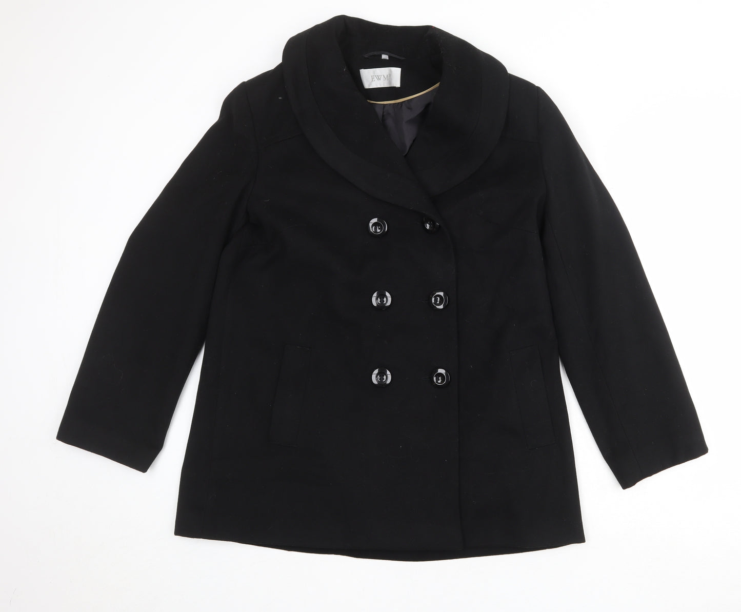 EWM Womens Black Jacket Size 14 Button